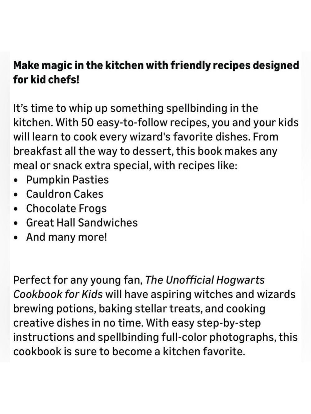 Unofficial Harry Potter & Unofficial Hogwarts Cookbooks for Kids - 2 bks - Picture 13 of 15